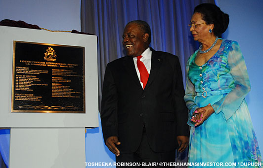 Prime Minister Hubert Ingraham and Dame Marguerite Pindling