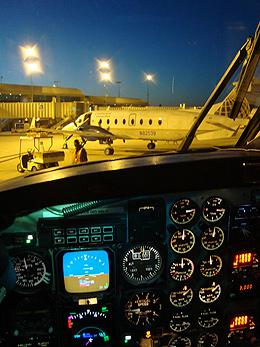 Night Instrument of Beechcraft 1900D