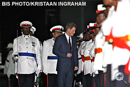 Prince Harry inspects the guard.