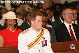 Prince Harry attends a Service of Morning Prayer at Christ Church Cathedral in Nassau March 4, 2012.