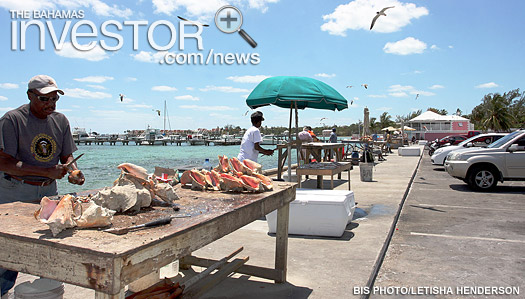 fish vendors tending their wares