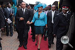 Prime Minister the Rt. Hon. Perry Gladstone Christie escorts his wife Bernadette