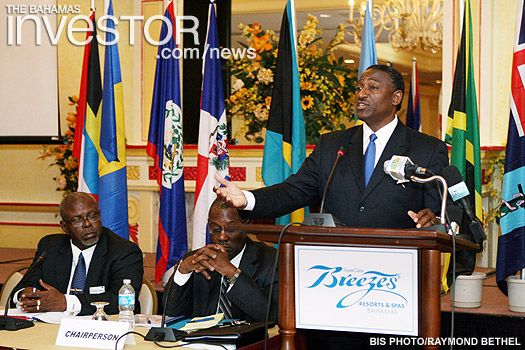 Agriculture, Marine Resources and Local Government Minister Alfred Gray speaks