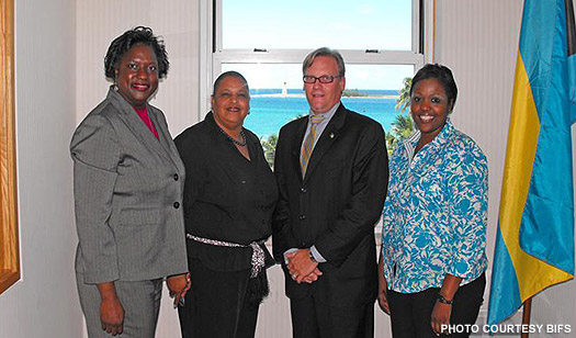 An executive team from the Bahamas Institute of Financial Services