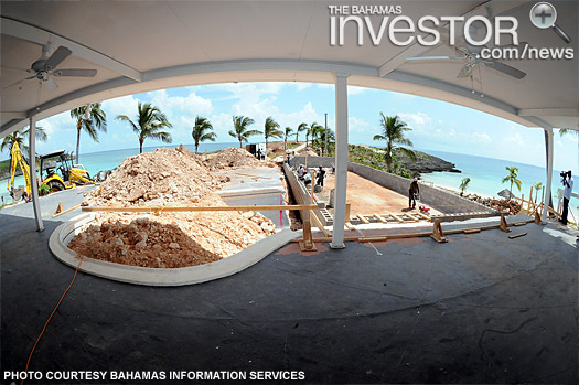 Work progressing at Cove Eleuthera Resort (BIS Photo)