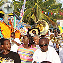 Cat Islanders and visitors dance to the sounds