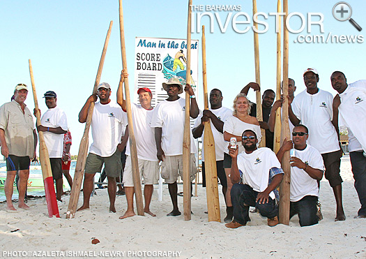 Participants of the Sands Man in the Boat Regatta pose