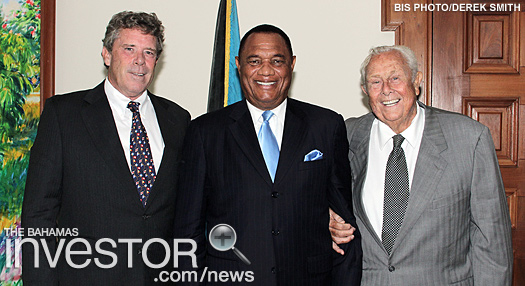 Prime Minister Perry Christie welcomes owners of Bahamian Breweries