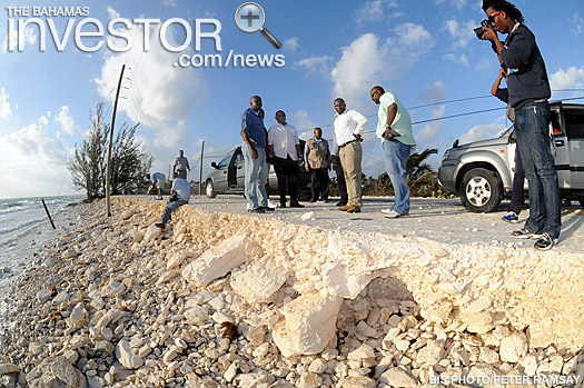 Erosion of the infrastructure is quite visible in Cat Island