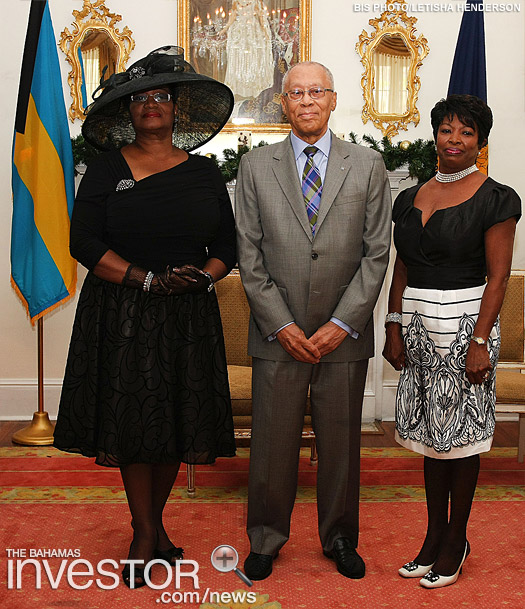 Alma Adams, Sir Arthur Foulkes and Lady Foulkes