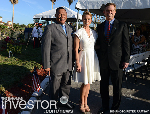 Kennedy Jr (right), poses with actress Cheryl Hines