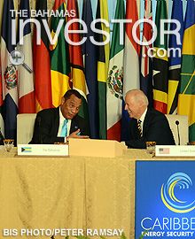 Prime Minister Perry Christie with Vice President of the United States Joe Biden