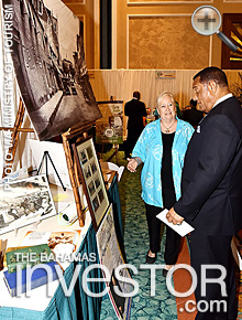 Prime Minister Perry Christie touring the marketplace