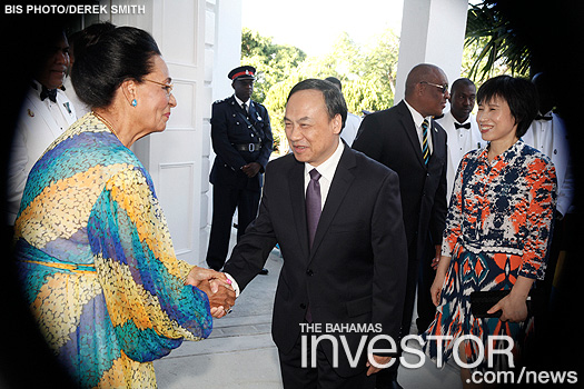 Dame Marguerite greets Chinese Ambassador